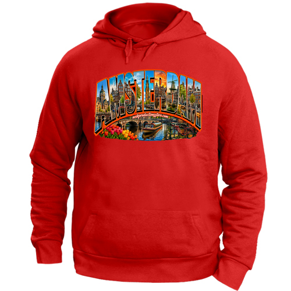 Felpa con Cappuccio Unisex Large linea amsterdam