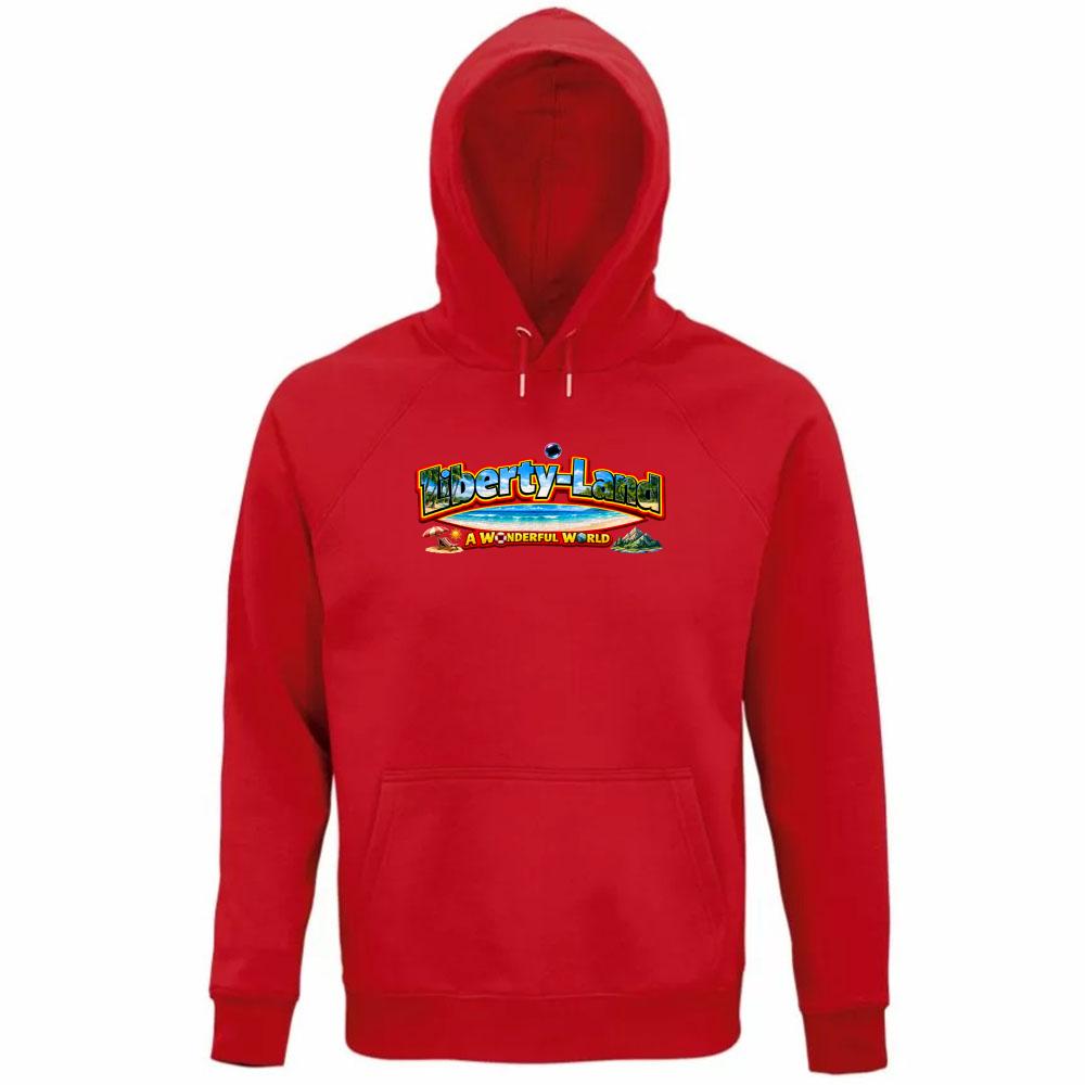 Felpa Organica Unisex Cappuccio Maglietta Verso un Mondo Migliore e Oltre