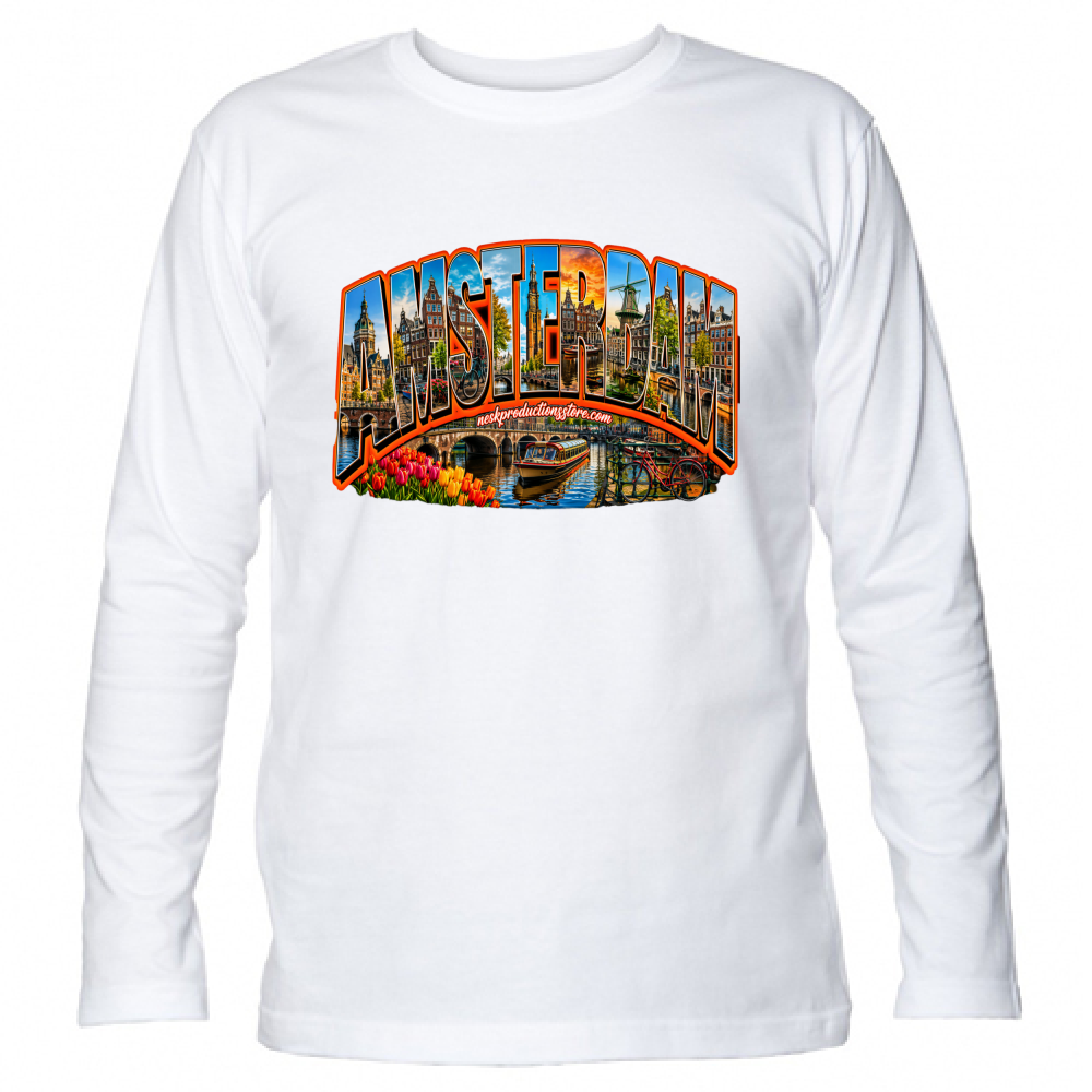 T-Shirt Unisex Manica Lunga linea amsterdam