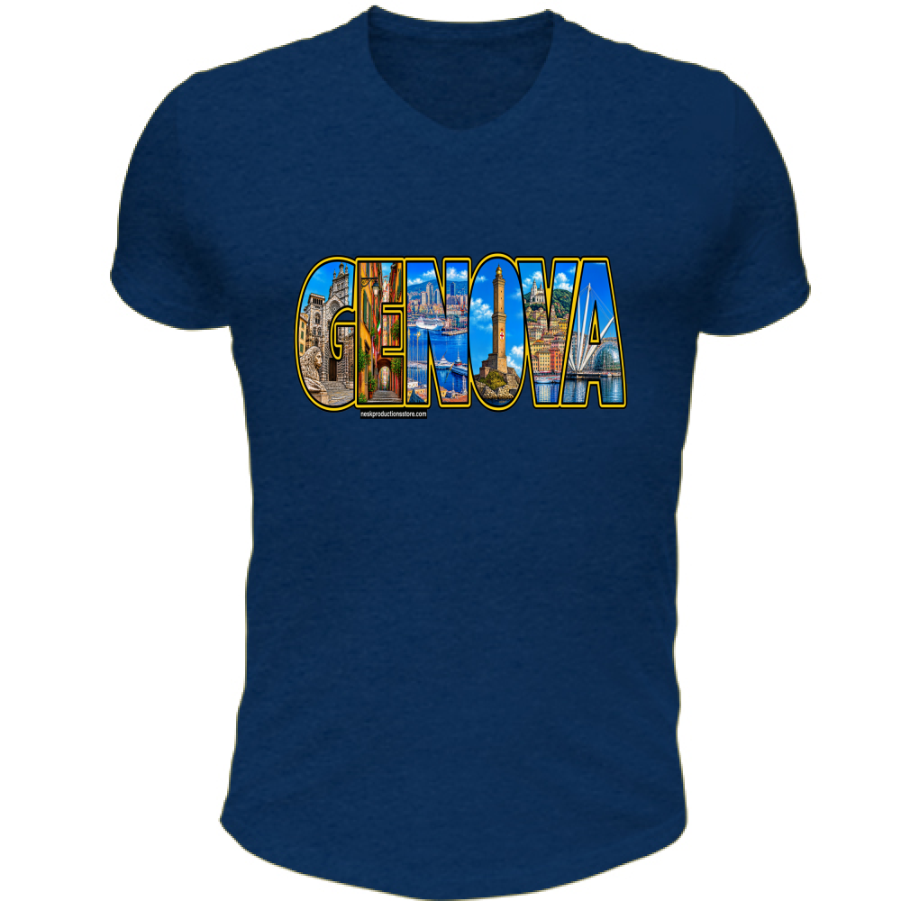 t-shirt-unisex-scollo-v-linea-genova – Nesk Productions