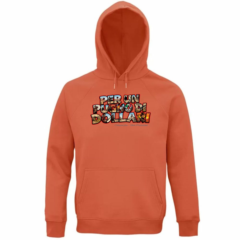 Felpa Organica Unisex Cappuccio Linea pugno di dollari