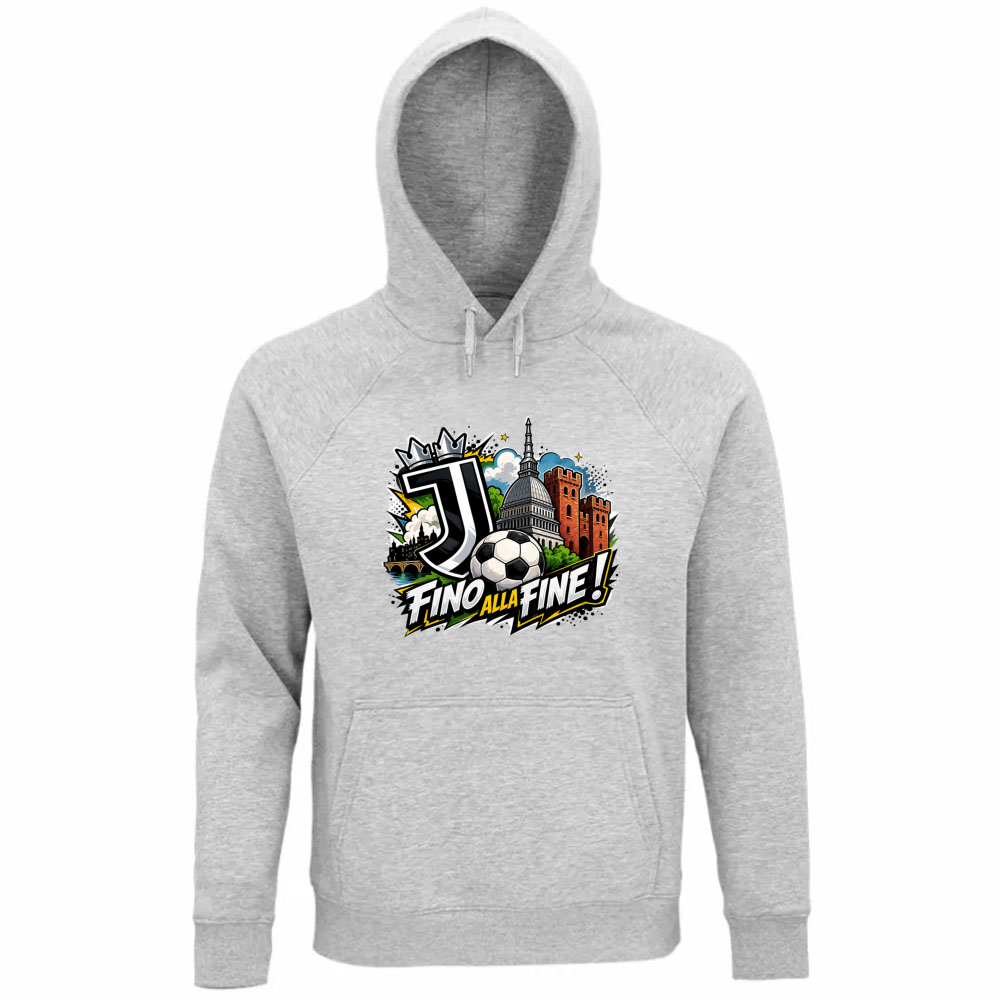 Felpa Organica Unisex Cappuccio linea Juve fino alla fine