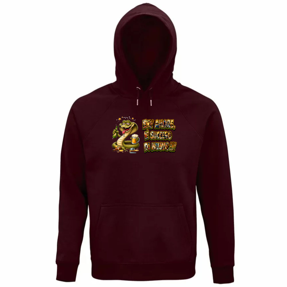 Felpa Organica Unisex Cappuccio Maglietta Scusatemi ma è Successo di Nuovo