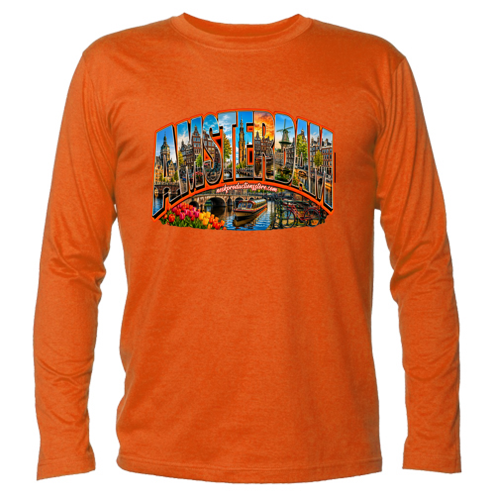 T-Shirt Unisex Manica Lunga linea amsterdam