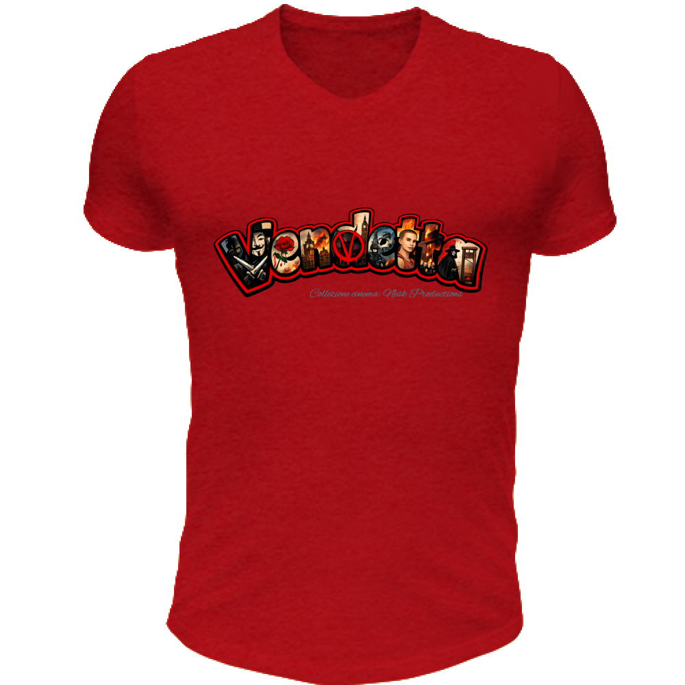 T-Shirt Unisex Scollo V linea vendetta