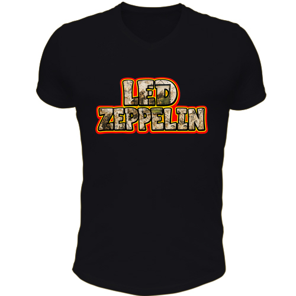 T-Shirt Unisex Scollo V linea led zeppelin