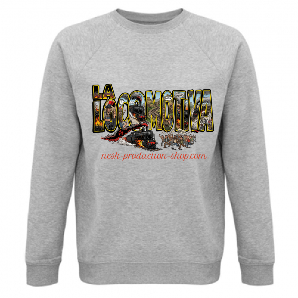 Felpa Unisex Organica linea la locomotiva