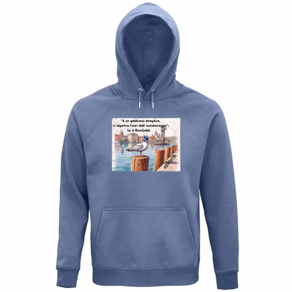 Felpa Organica Unisex Cappuccio T-Shirt BatGabb Will Returns