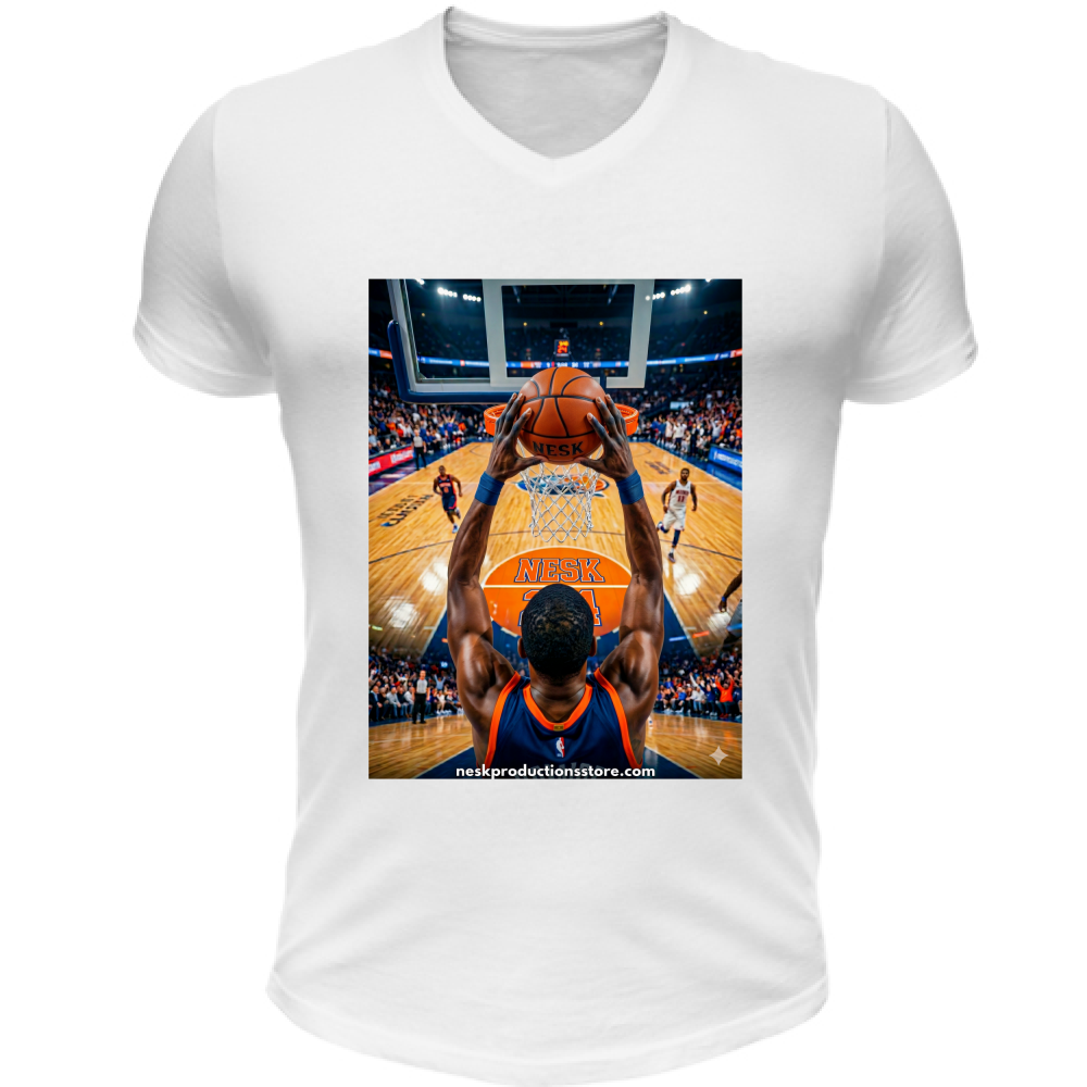 T-Shirt Unisex Scollo V linea basket