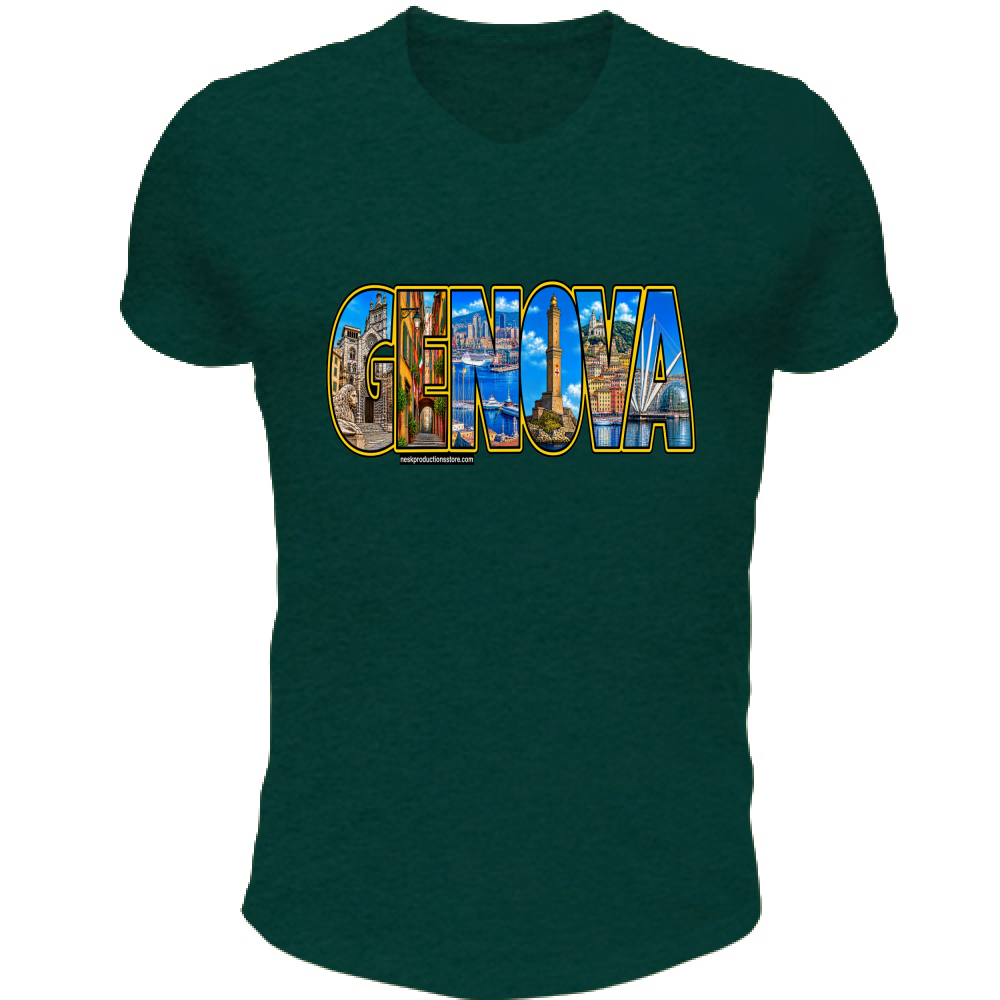 t-shirt-unisex-scollo-v-linea-genova – Nesk Productions