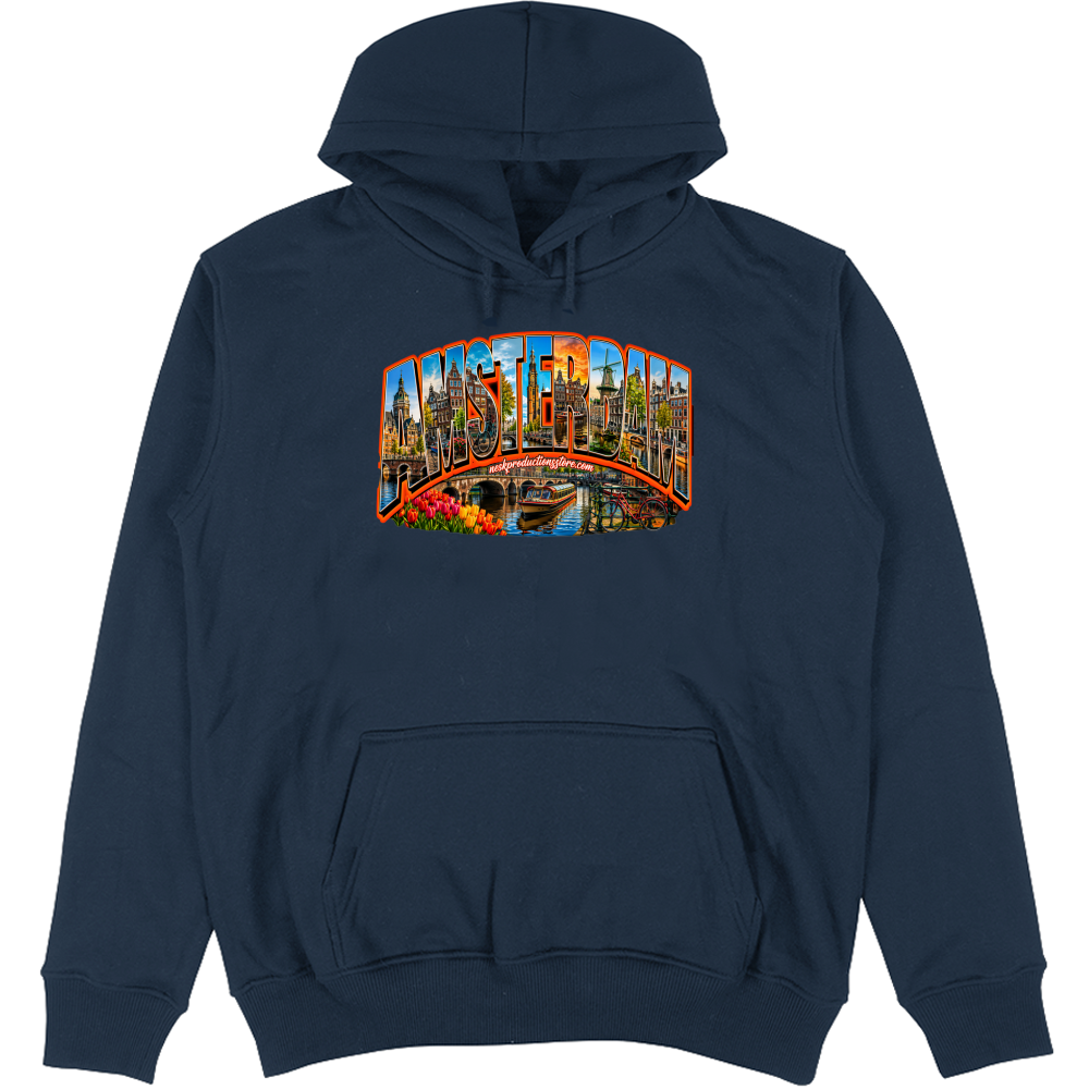 Felpa Unisex con Cappuccio linea amsterdam