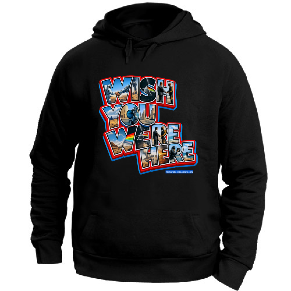 Felpa con Cappuccio Unisex Large linea wish you were here A