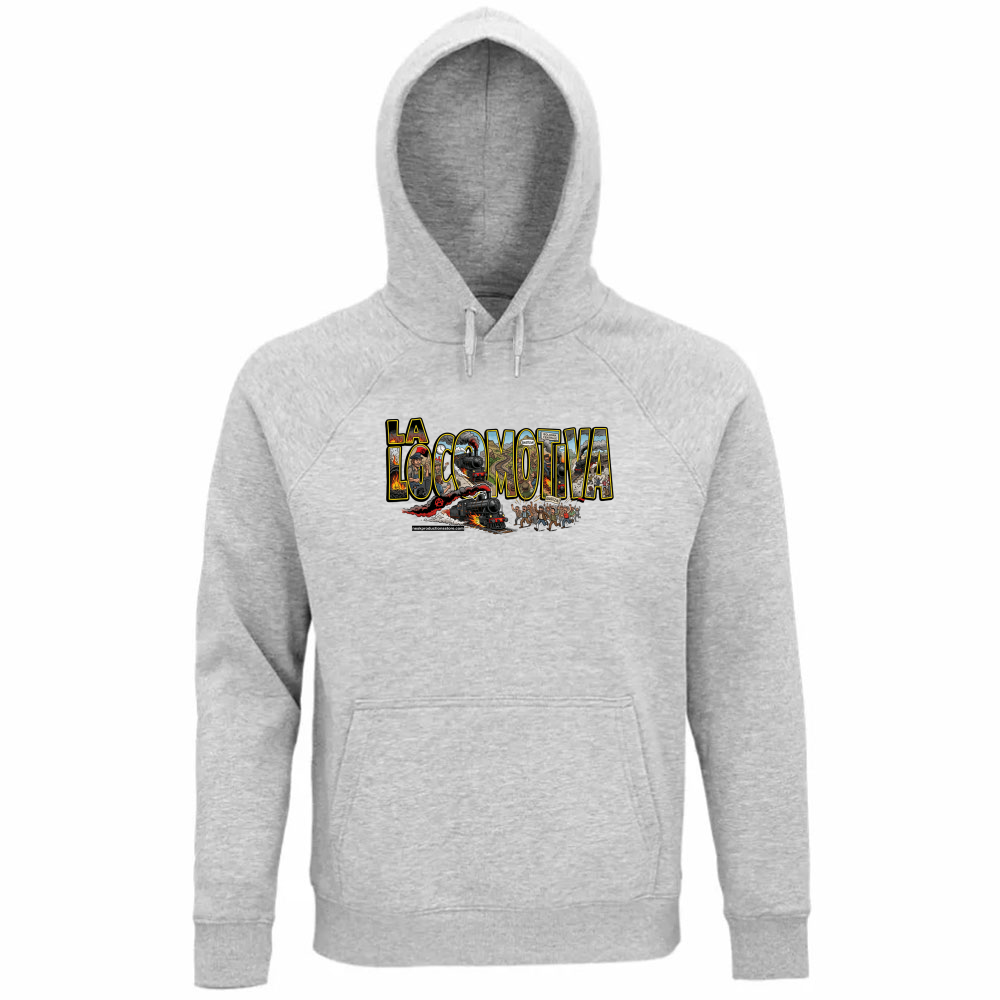 Felpa Organica Unisex Cappuccio linea la locomotiva A