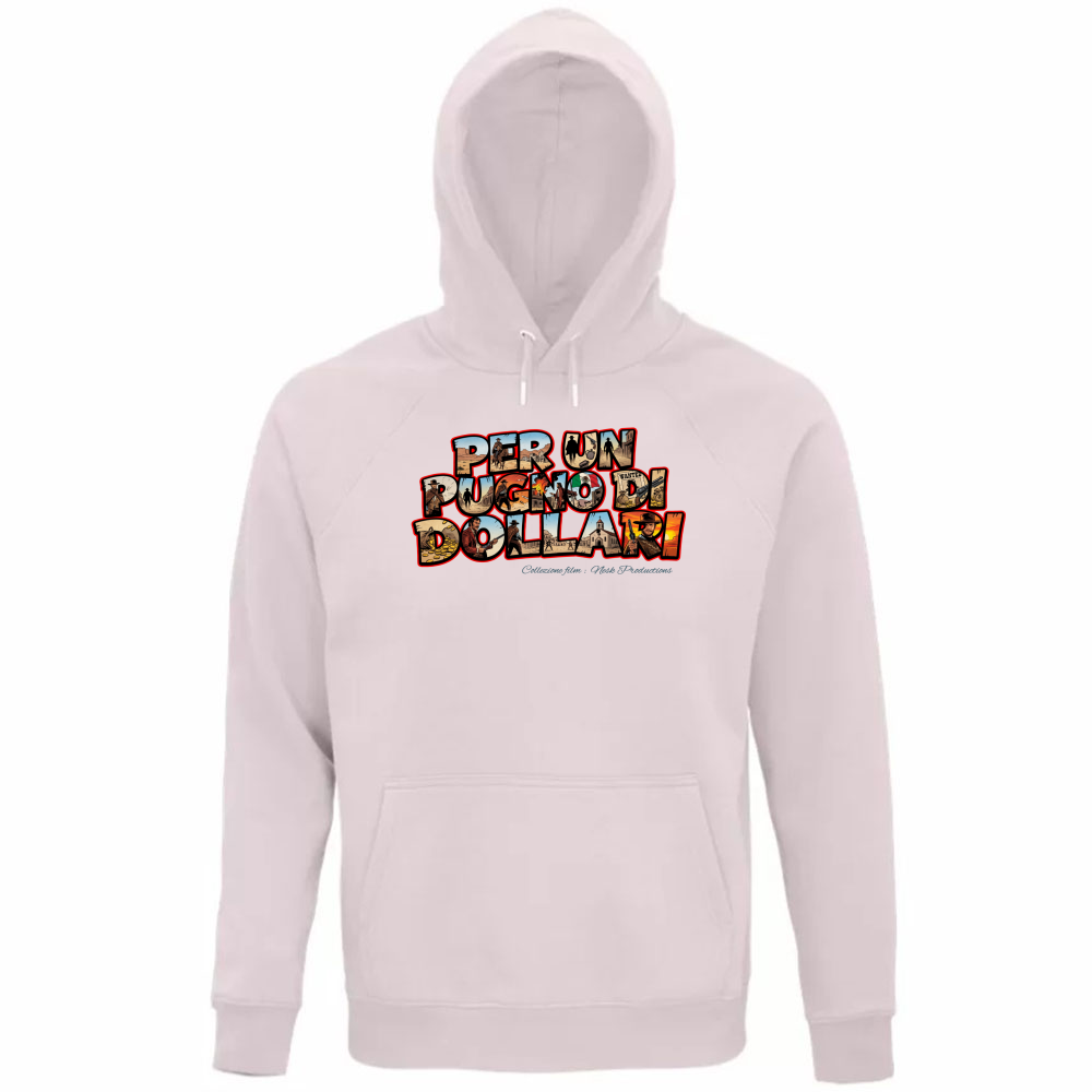 Felpa Organica Unisex Cappuccio Linea pugno di dollari
