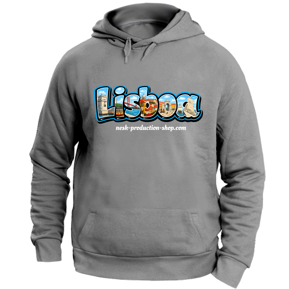 Felpa con Cappuccio Unisex Large linea lisboa