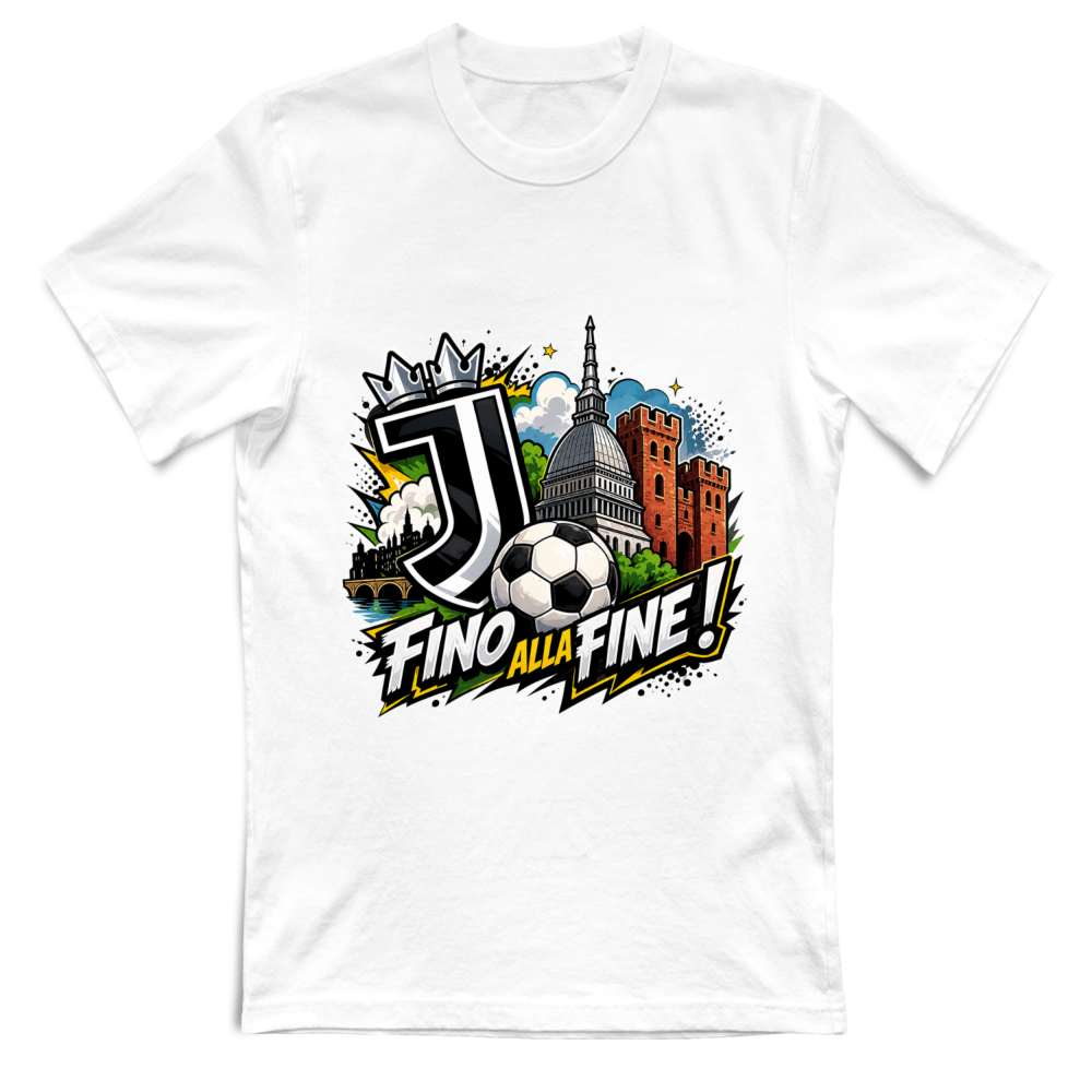 T-Shirt Unisex Large linea Juve fino alla fine