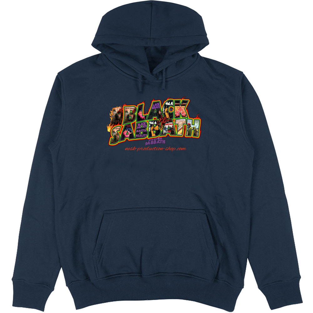 Felpa Unisex con Cappuccio linea black sabbath