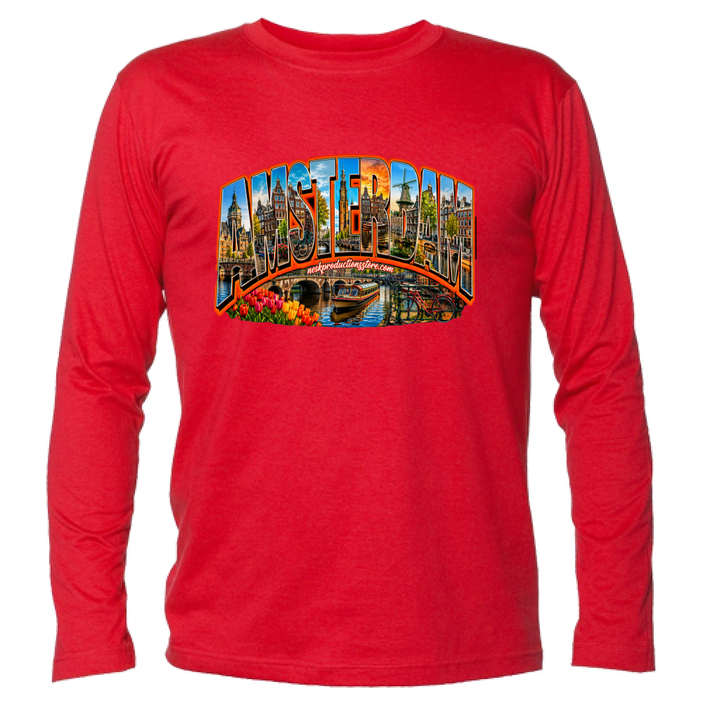 T-Shirt Unisex Manica Lunga linea amsterdam