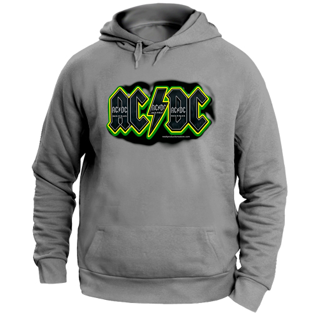 Felpa con Cappuccio Unisex Large linea AC/DC   A