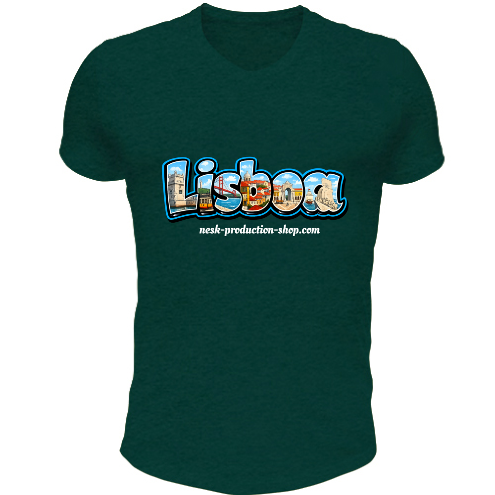 T-Shirt Unisex Scollo V linea lisboa