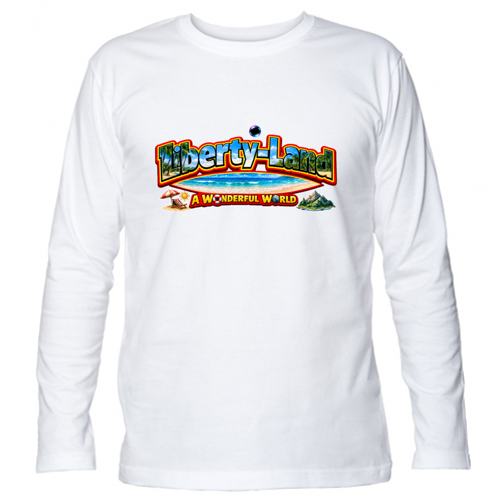 T-Shirt Unisex Manica Lunga Maglietta Verso un Mondo Migliore e Oltre