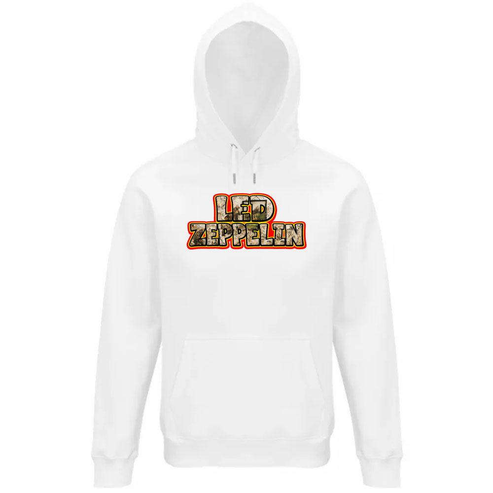 Felpa Organica Unisex Cappuccio linea led zeppelin