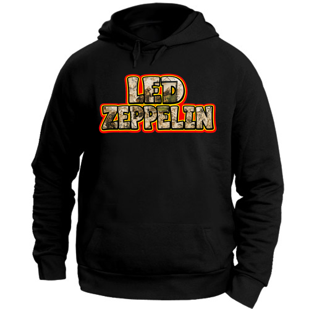 Felpa con Cappuccio Unisex Large linea led zeppelin