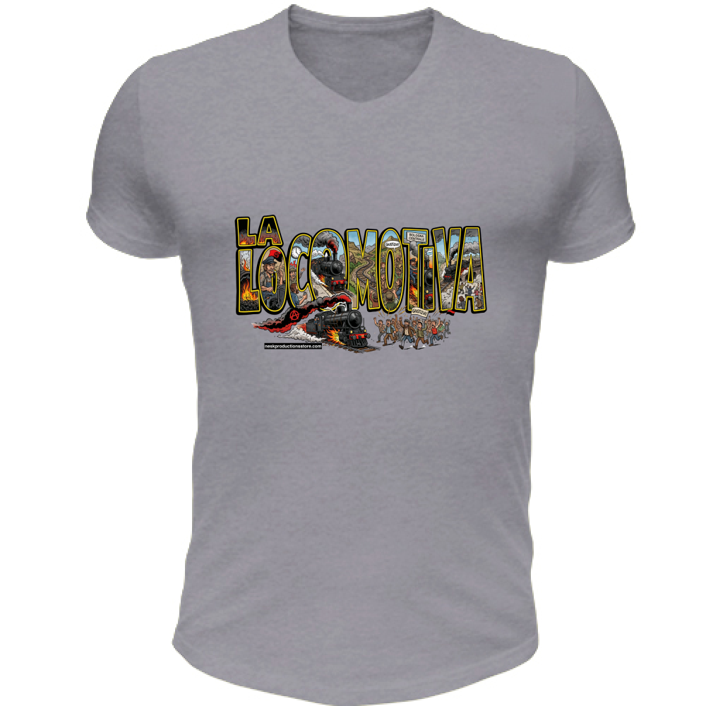 T-Shirt Unisex Scollo V linea la locomotiva A