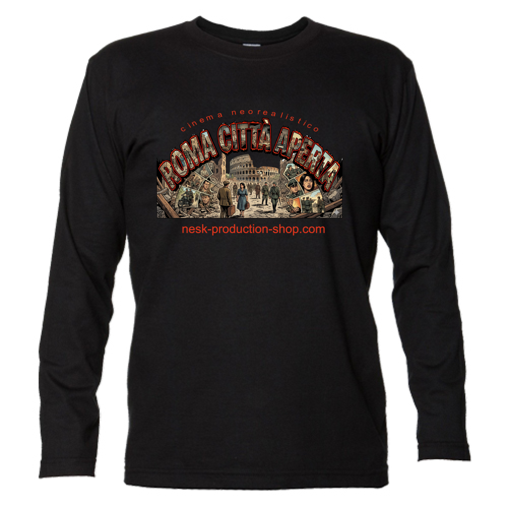 T-Shirt Unisex Manica Lunga linea roma città aperta