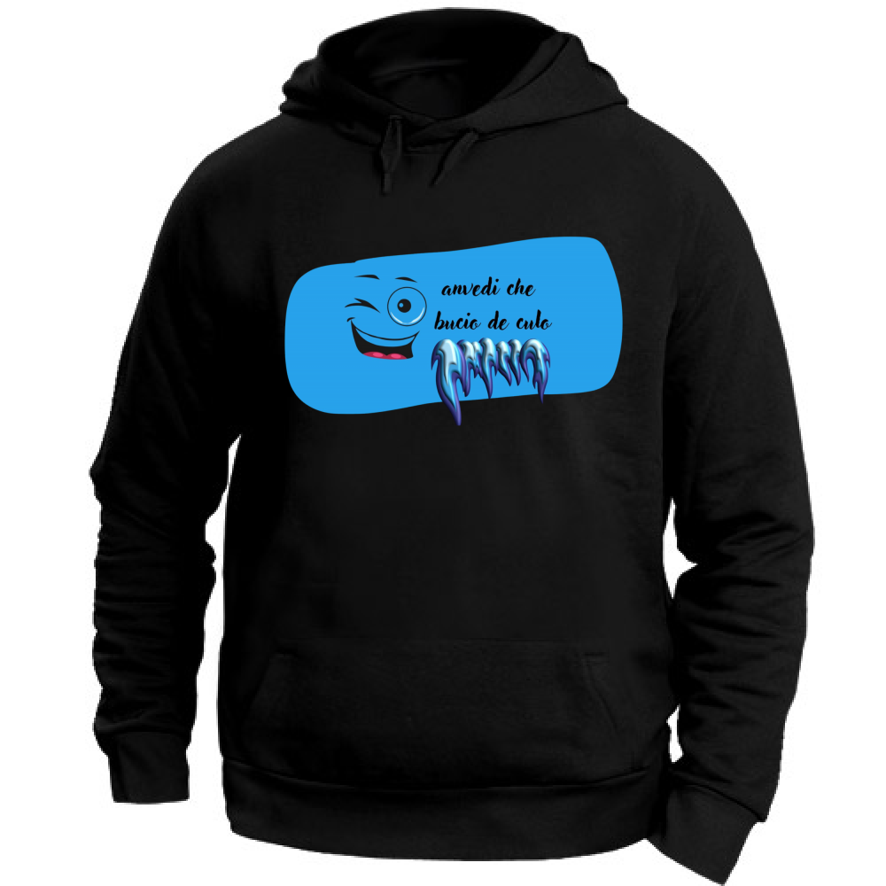 Felpa con Cappuccio Unisex Large linea bucio