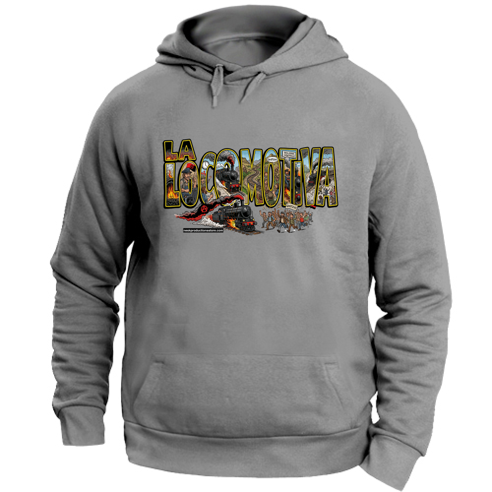 Felpa con Cappuccio Unisex Large linea la locomotiva A