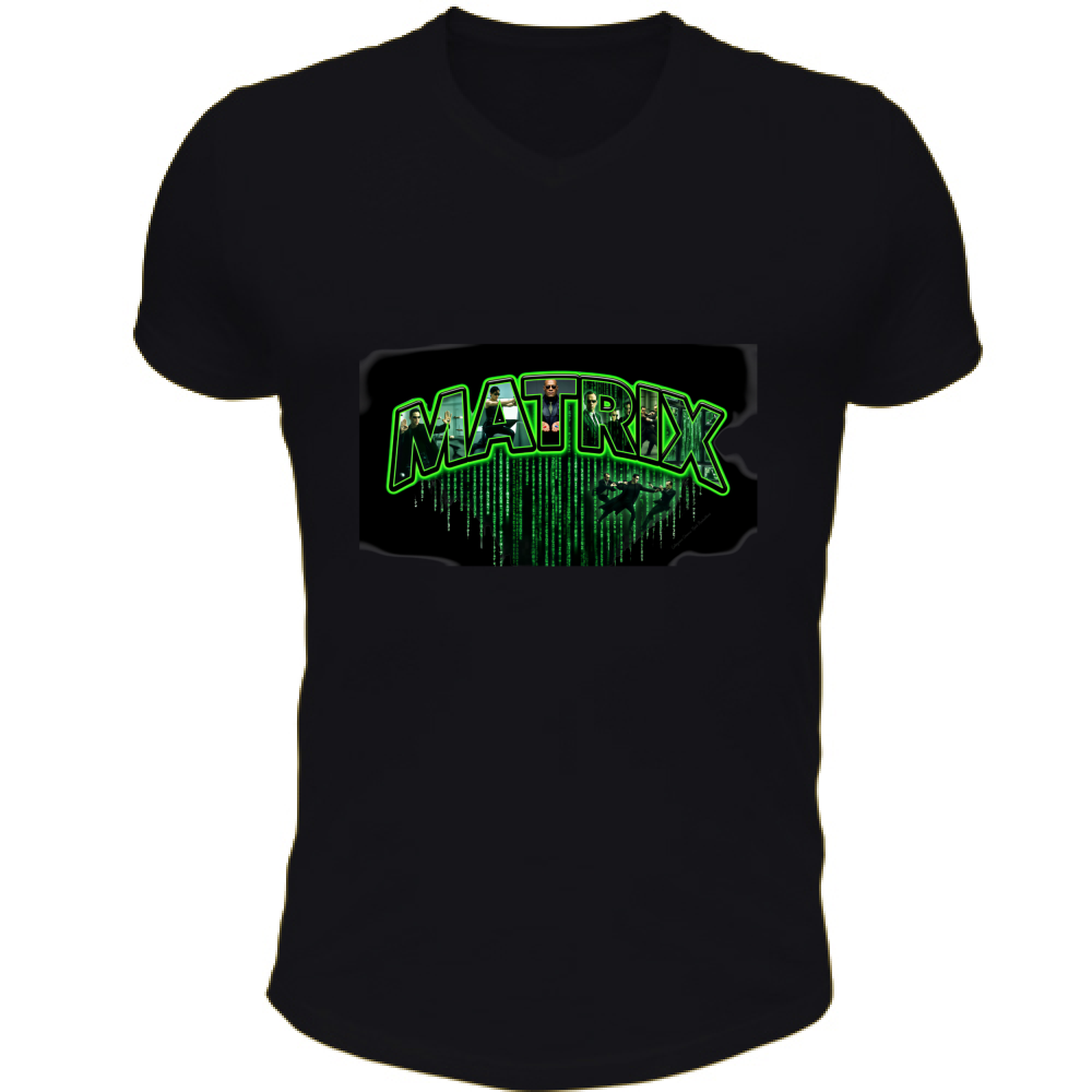 T-Shirt Unisex Scollo V linea matrix A