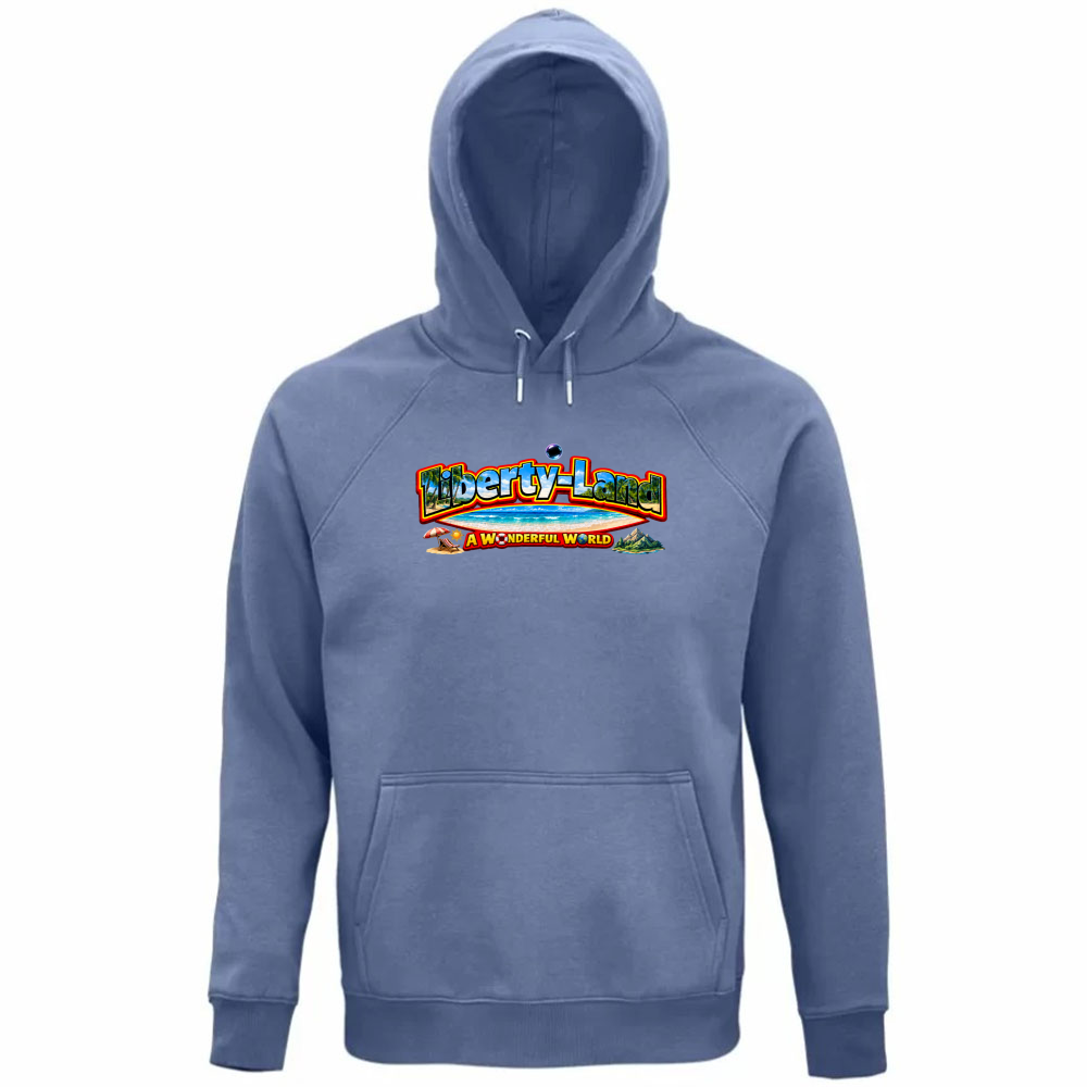 Felpa Organica Unisex Cappuccio Maglietta Verso un Mondo Migliore e Oltre