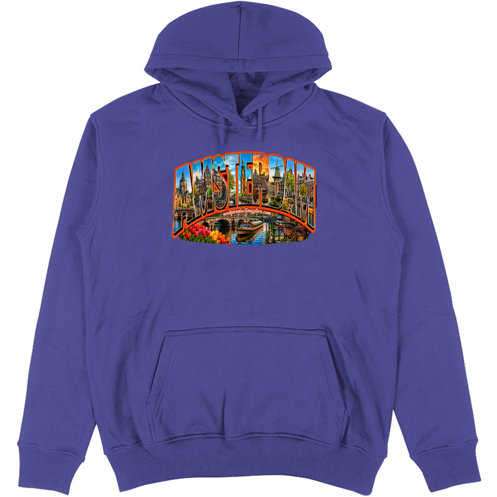 Felpa Unisex con Cappuccio linea amsterdam