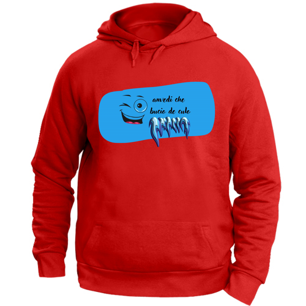 Felpa con Cappuccio Unisex Large linea bucio