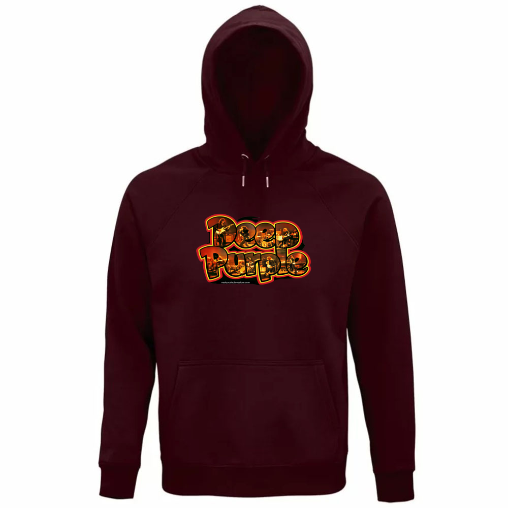 Felpa Organica Unisex Cappuccio linea Deep Purple