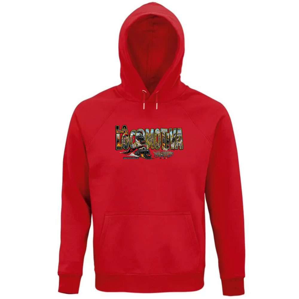 Felpa Organica Unisex Cappuccio linea la locomotiva A