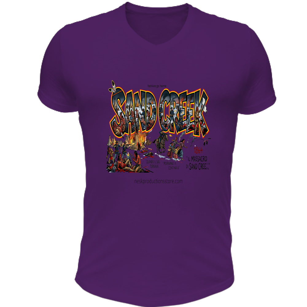 T-Shirt Unisex Scollo V linea Sand Creek 1A