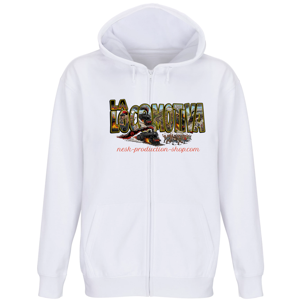 Felpa Premium Cappuccio Zip linea la locomotiva