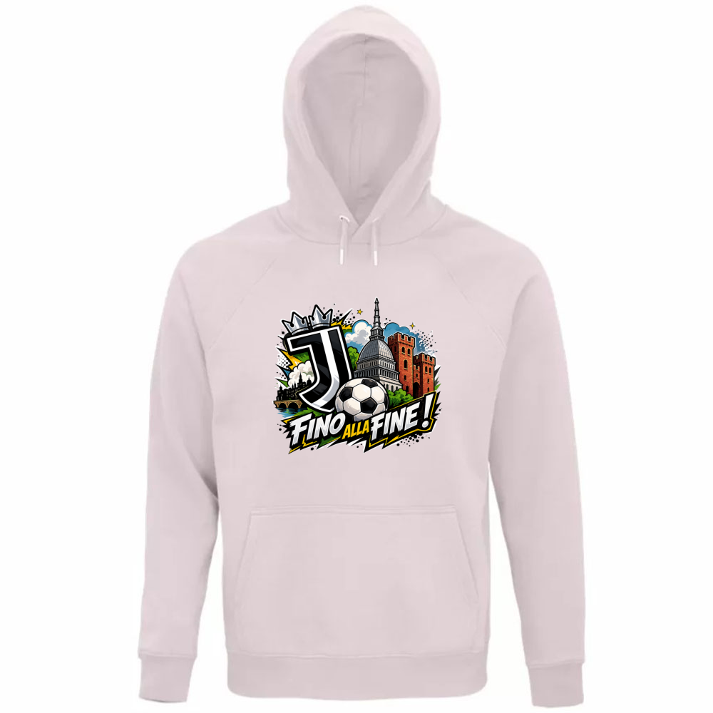 Felpa Organica Unisex Cappuccio linea Juve fino alla fine