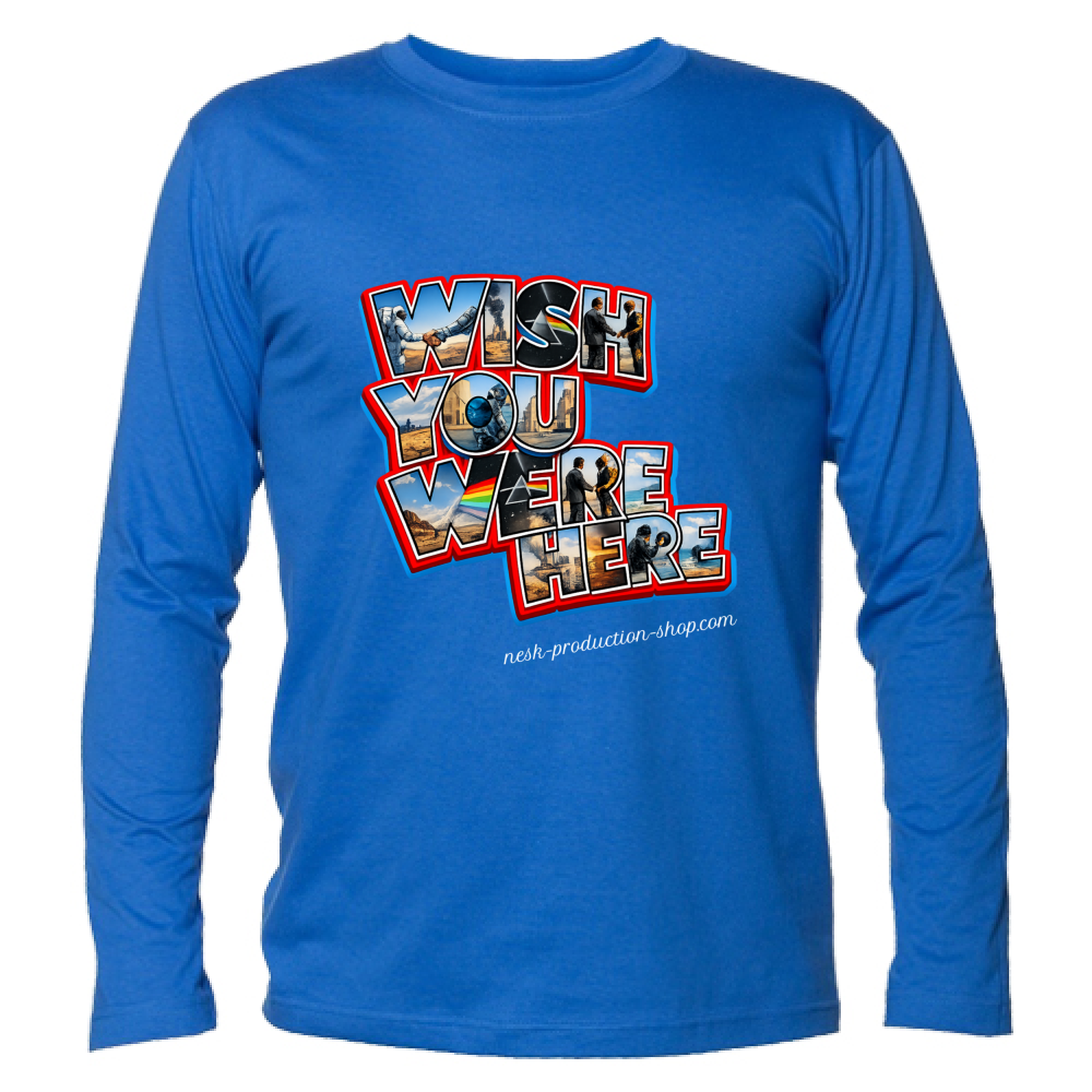T-Shirt Unisex Manica Lunga linea wish you were here