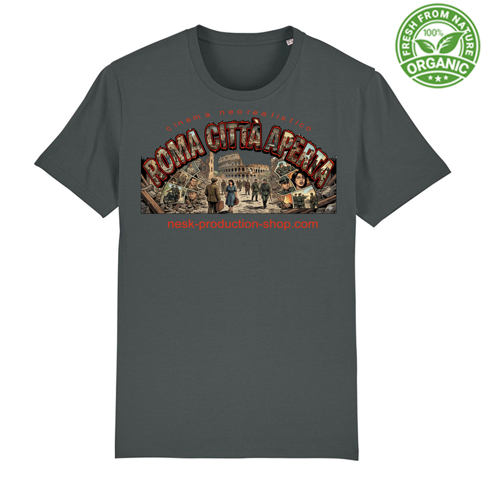 T-Shirt Unisex Premium Organic linea roma città aperta
