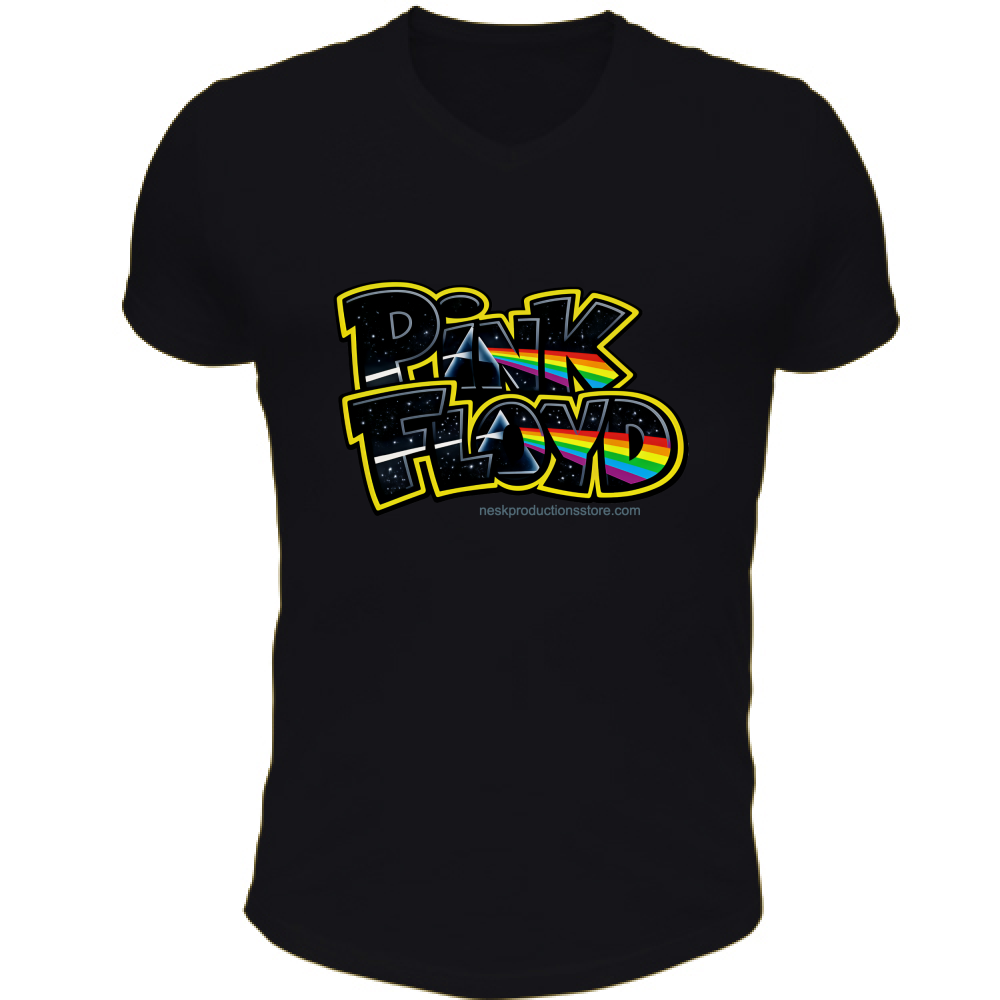 T-Shirt Unisex Scollo V linea Pink Floyd