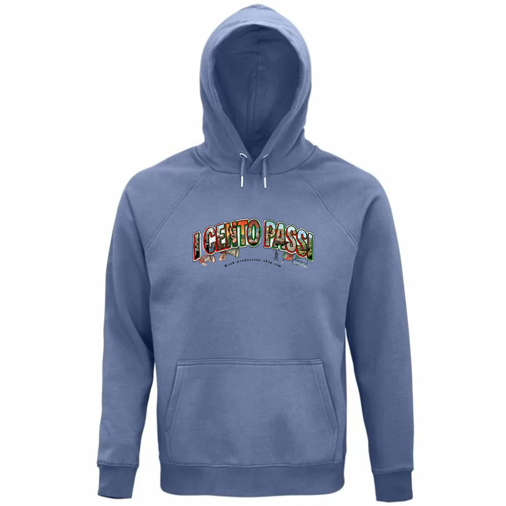 Felpa Organica Unisex Cappuccio linea cento passi