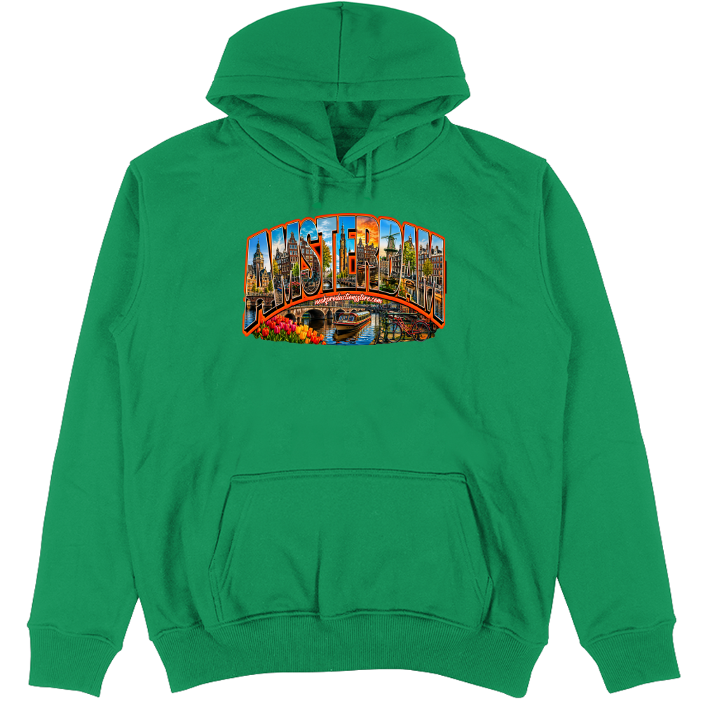 Felpa Unisex con Cappuccio linea amsterdam