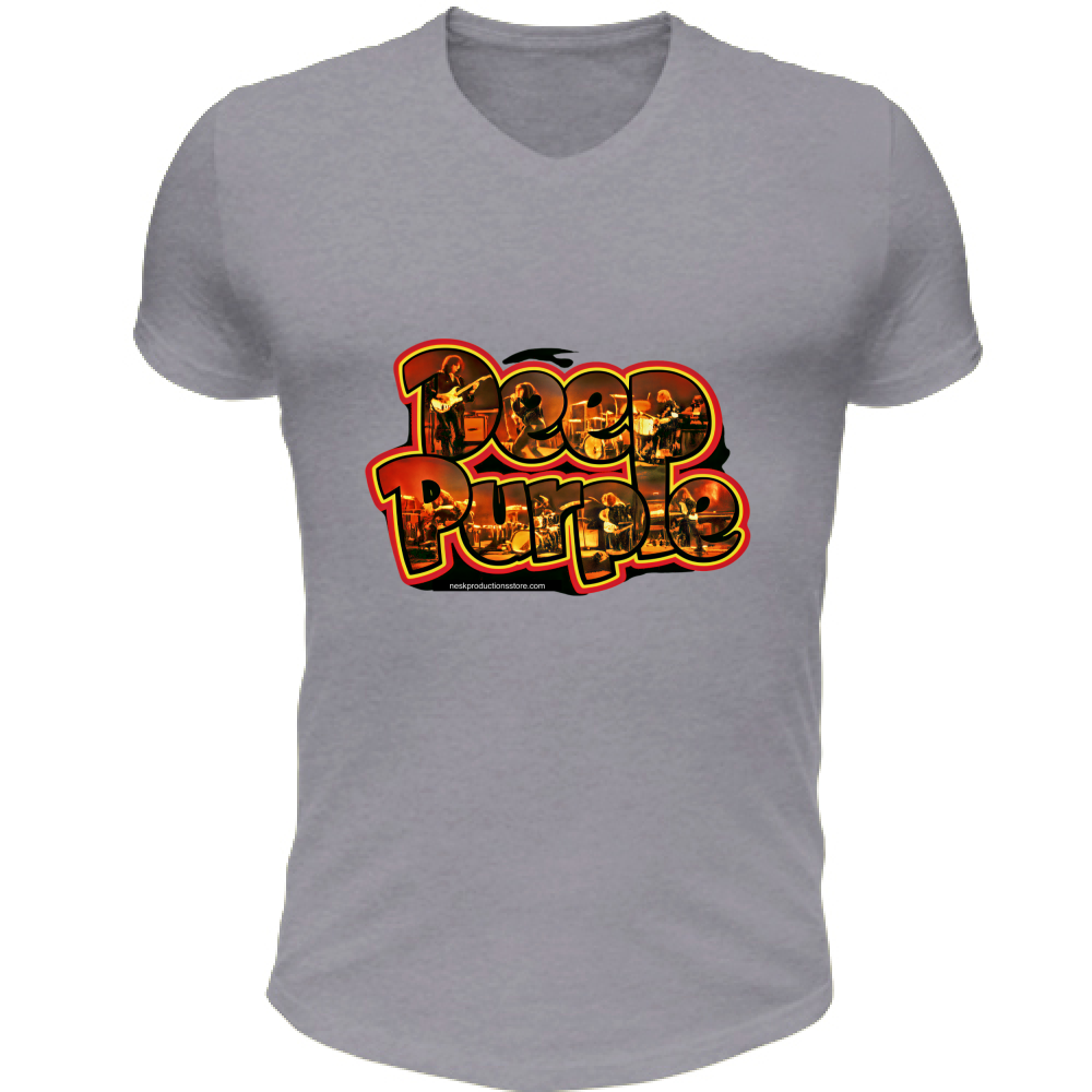 T-Shirt Unisex Scollo V linea Deep Purple