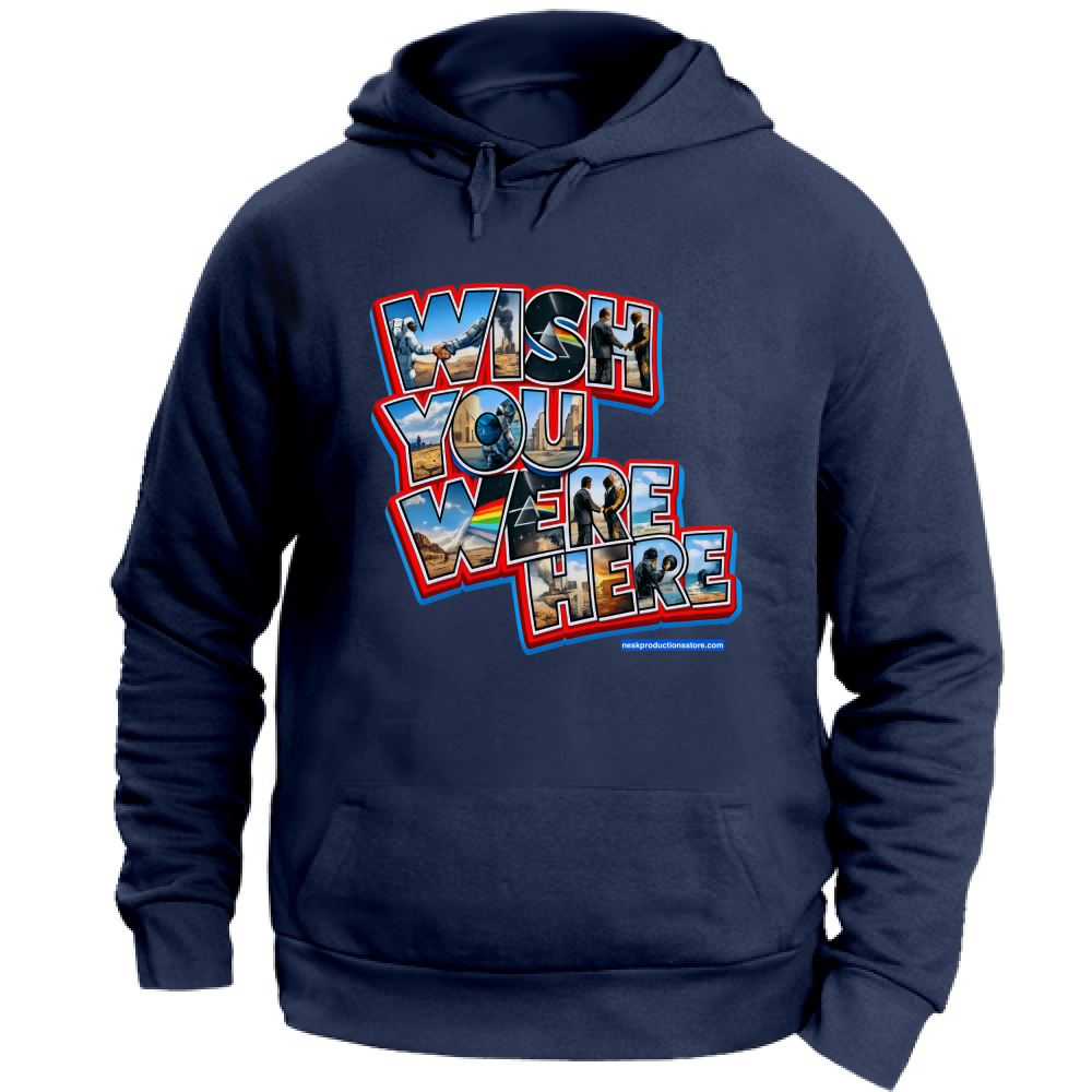 Felpa con Cappuccio Unisex Large linea wish you were here A