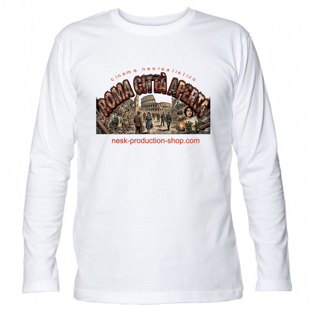 T-Shirt Unisex Manica Lunga linea roma città aperta