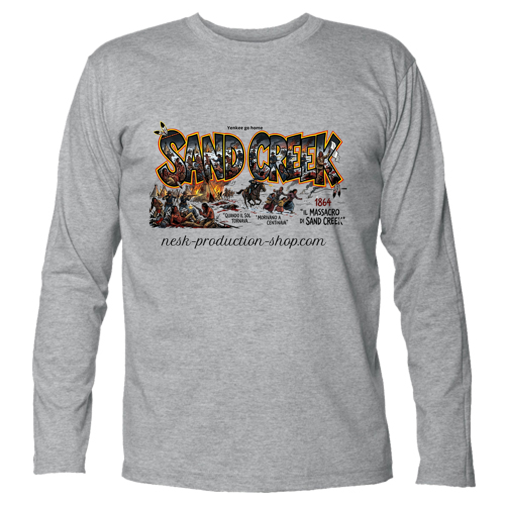 T-Shirt Unisex Manica Lunga linea sand creek