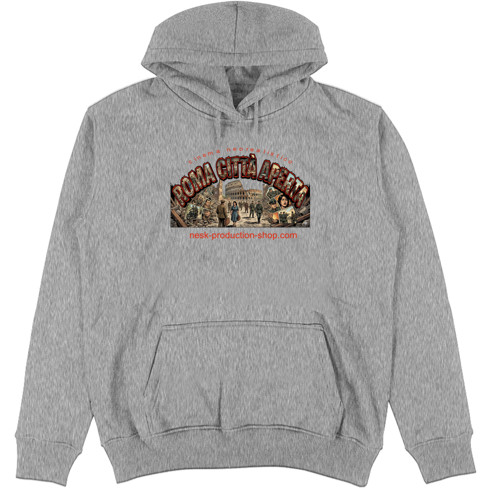 Felpa Unisex con Cappuccio linea roma città aperta